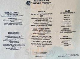Rhombus Guys Brewing Company menu