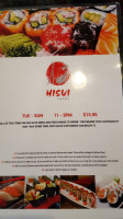Hisui Sushi menu