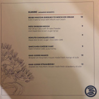 Azabu Miami Beach menu