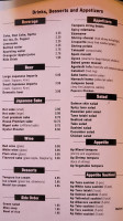 Sushi Boat menu