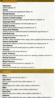 Coast Sushi Bar menu