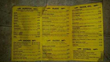 Bravo Burritos menu