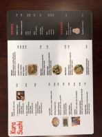 Kura Sushi menu
