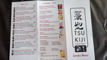 Tsukiji Sushi Sake menu