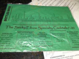 The Sticky Elbow menu