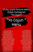 Yo Cajun menu
