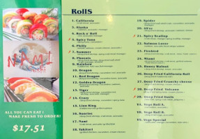 Sushi Nobu menu