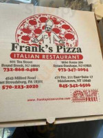 Frank's Pizza Italian menu
