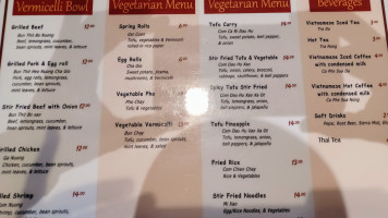 Mpm Pho menu