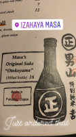 Izakaya Masa menu