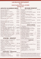 Las Delicias menu