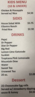 Señor Changs menu