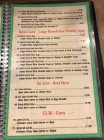Pho Kim menu