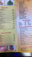 Saki Sushi And Grill menu