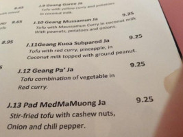 Thai On First menu