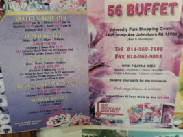 56 Buffet menu