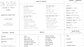Dk Sushi menu