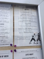 The San Francisco Athletic Club menu
