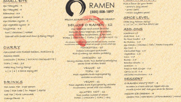 O Ramen And Curry House menu