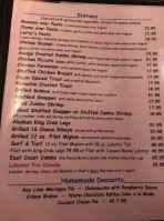 Lefty’s Lobster And Chowder House menu