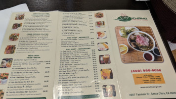 Pho Khang menu