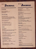 The Wine Journal menu