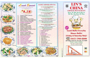 Lins China menu