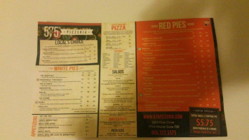 575 Pizzeria menu