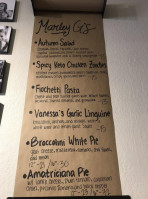 Marley G's Pizzeria menu