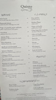 Quinto La Huella menu