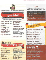 Poor Boys Steakhouse menu