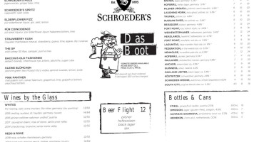 Schroeder's menu