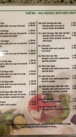 Pho Sai Gon 8 menu