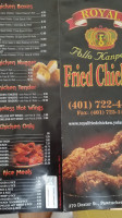 Royal Fried Chicken menu