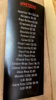 Cafe Rosa menu
