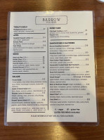 Barrow Food House menu