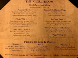 The 'olelo Room menu