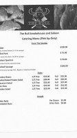 The Bull Smokehouse And Saloon menu