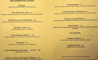 The Babcock House menu