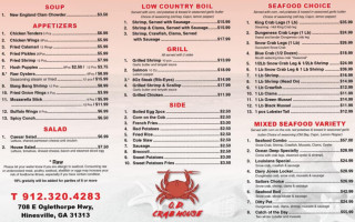 Od Crab House menu
