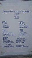 Scoopers Kitchen menu