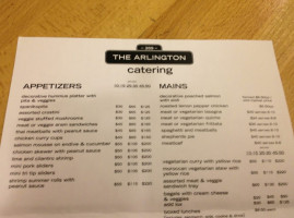 The Arlington Cafe menu