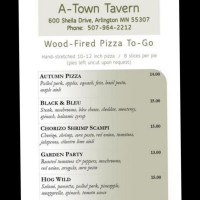 A-town Tavern menu
