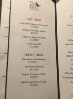 Zelda's 750 West menu