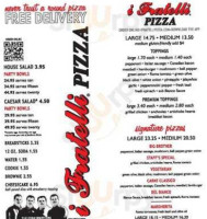 I Fratelli Pizza Southlake menu