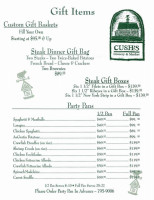 Cush's Grocer Market menu