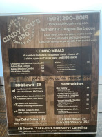 Cindy Lou's Bbq Catering menu