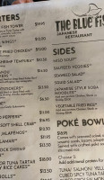 The Blue Fish-breckenridge menu
