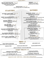 Two Left Forks menu