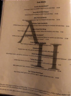 Ale House menu